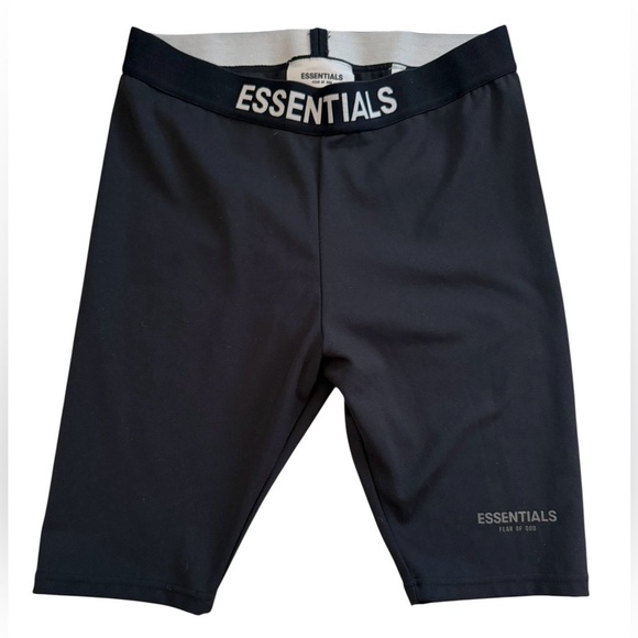 Fear of God Essentials Black Biker Shorts Size Small - Picture 2 of 5
